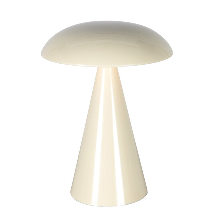 Anne Light Anne Light Oplaadbare Tafellamp Mush Glanzend Crème 3 Watt Ø 15cm