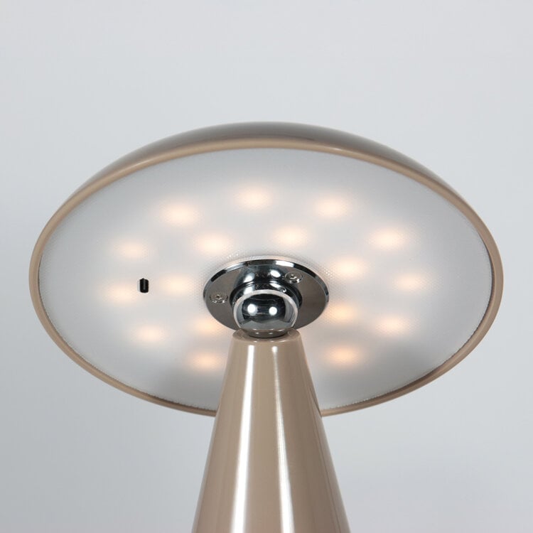 Anne Light Anne Light Oplaadbare Tafellamp Mush Glanzend Bruin 3 Watt Ø 15cm