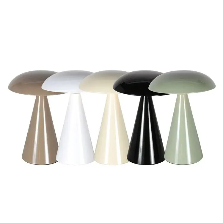 Anne Light Anne Light Oplaadbare Tafellamp Mush Glanzend Zwart 3 Watt Ø 15cm