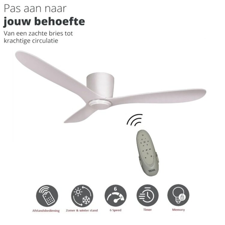Plafondventilator Aeolus Cetus Eco Wit Ø 132 cm