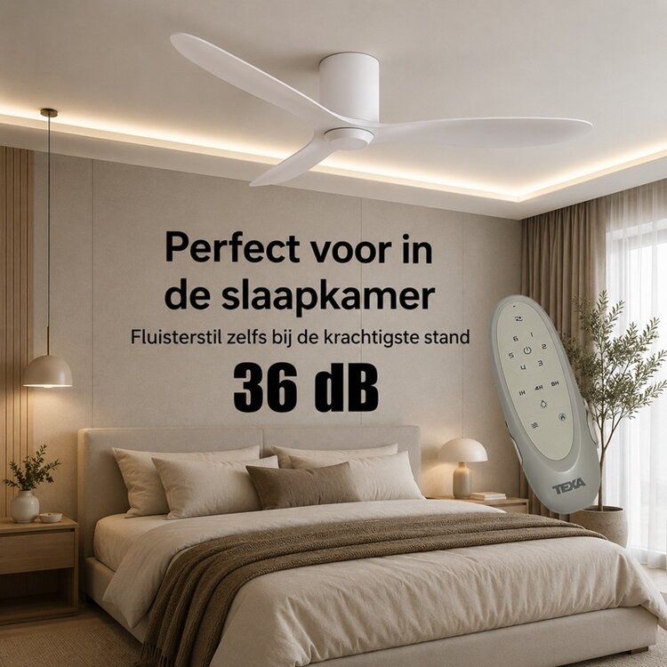 Plafondventilator Aeolus Cetus Eco Wit Ø 132 cm