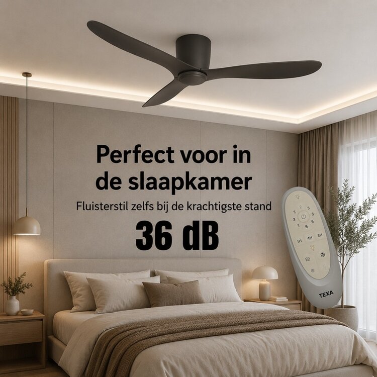 Plafondventilator Aeolus Cetus Eco Antraciet Ø 132 cm