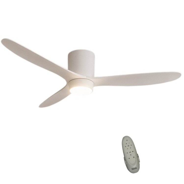 Plafondventilator Aeolus Cetus Eco Wit incl. Lamp & Afstandsbediening Ø 132 CM