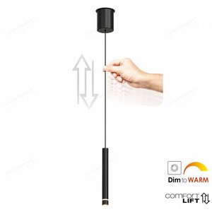 Hanglamp Volari Zwart incl. Comfort Lift & Dim to warm 5 Watt