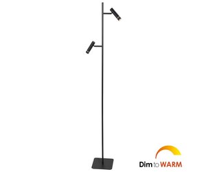 Steinhauer Vloerlamp Volari Zwart 5Watt Dim to Warm 2 Lichts 4711ZW
