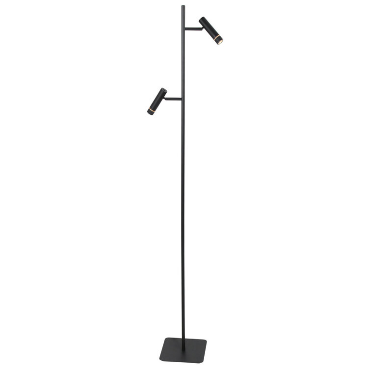Steinhauer Vloerlamp Volari Zwart 5Watt Dim to Warm 2 Lichts 4711ZW