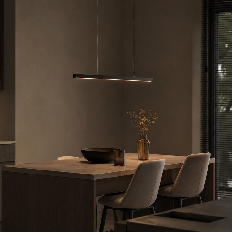 Steinhauer Bande 4906ZW LED Hanglamp 80 cm Zwart – Cable Lift – Touchdimmer – Instelbare Lichtkleur