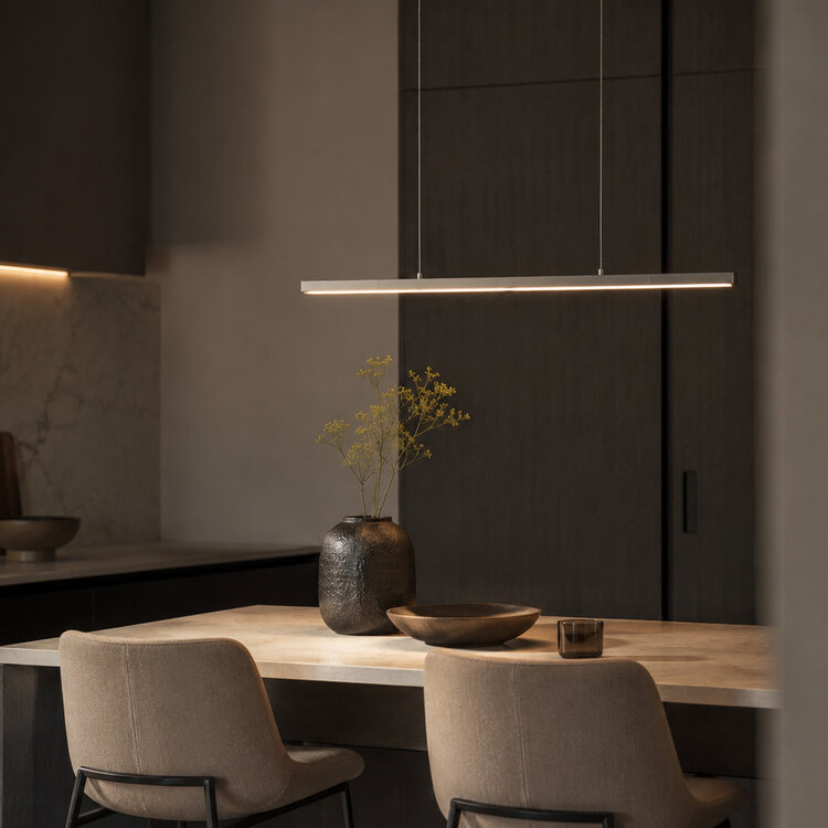 Steinhauer Bande 4906ST LED Hanglamp 80 cm Staal – Cable Lift – Touchdimmer – Instelbare Lichtkleur