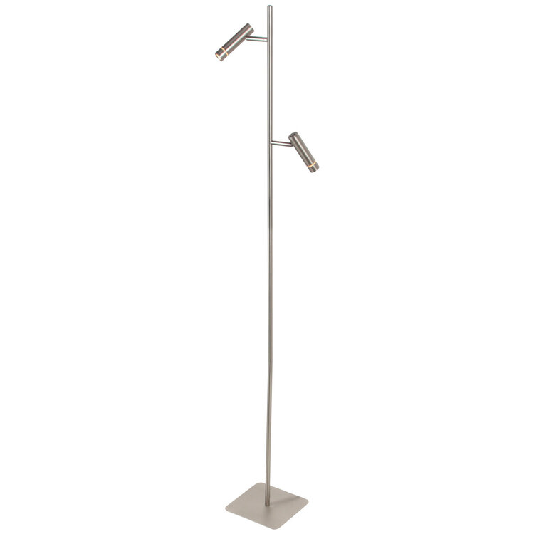 Steinhauer Vloerlamp Volari Staal 5Watt Dim to Warm 2 Lichts 4711ST