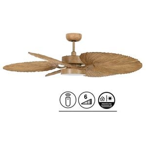 Plafondventilator Bali Naturel incl. 18Watt Led Ø 132cm