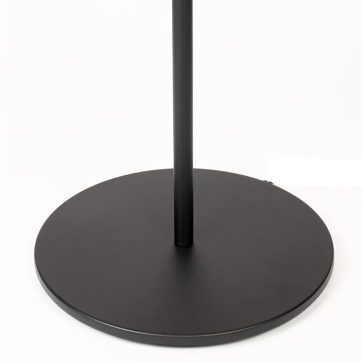 Highlight Vloerlamp Enzo Zwart & Brons - Amber Glas Ø 30cm  H 165cm