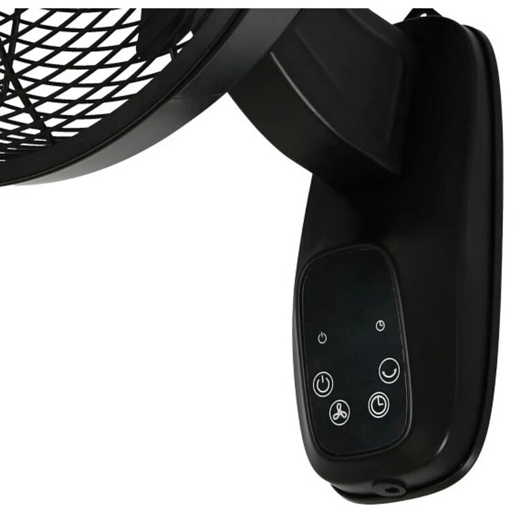 Lucci Air Glide Wandventilator Ø45 cm Zwart met Afstandsbediening