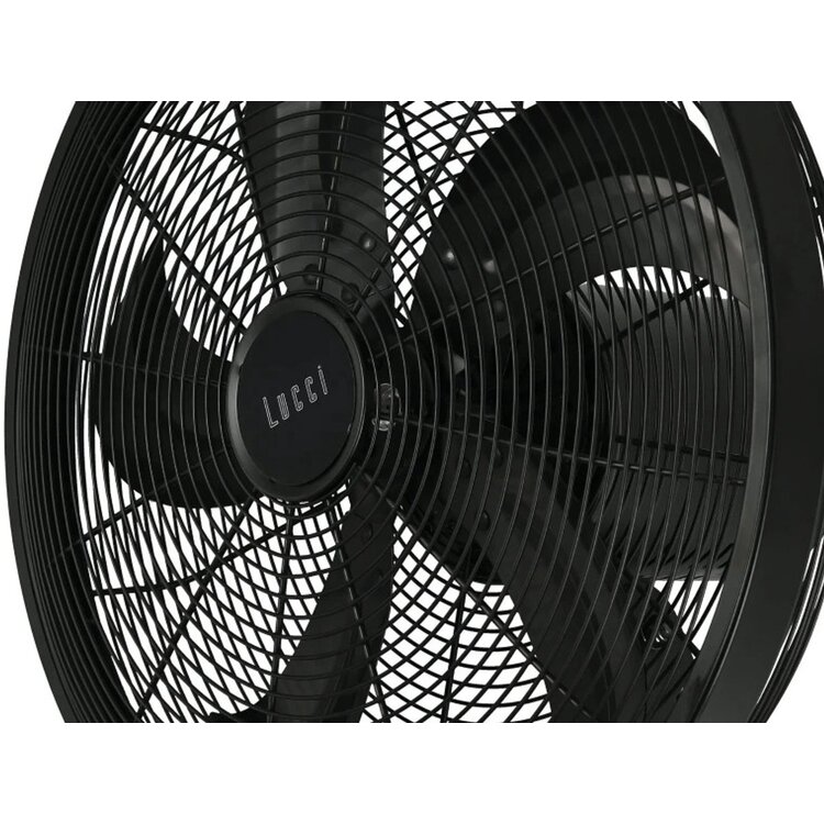 Lucci Air Glide Wandventilator Ø45 cm Zwart met Afstandsbediening