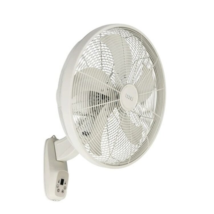 Lucci Air Glide Wandventilator Ø45 cm Wit met Afstandsbediening