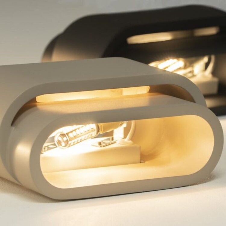 Artdelight Wandlamp Metz Zwart Gips 2 Lichts G9 Fitting