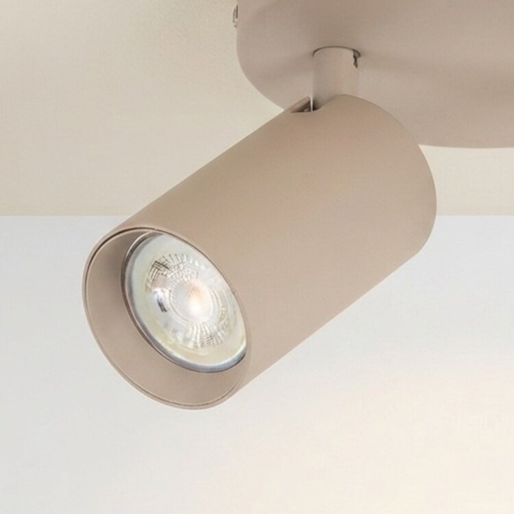 Highlight Mila Spot 2-lichts Rond Beige GU10 Richtbare Plafondspot – S7491.03