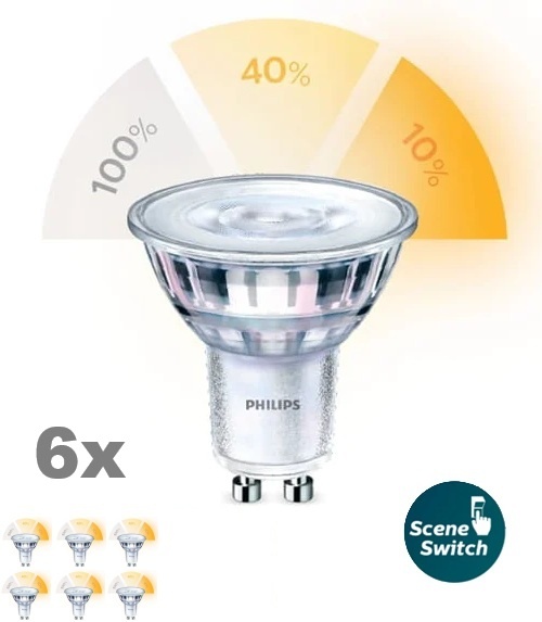 GU10 5Watt LED-lamp SceneSwitch 6 Stuks