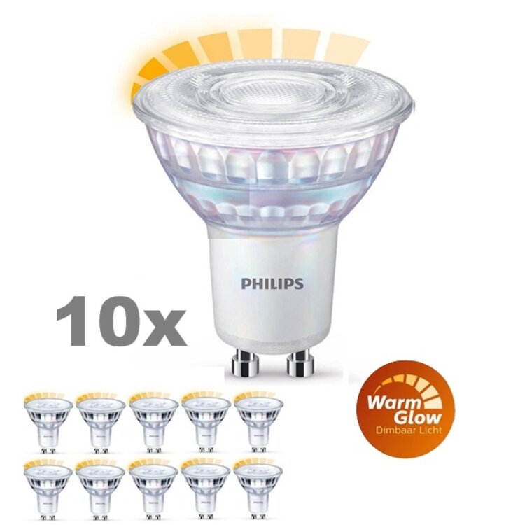 GU10 3.7 Watt LED-lamp Warm glow 10 Stuks