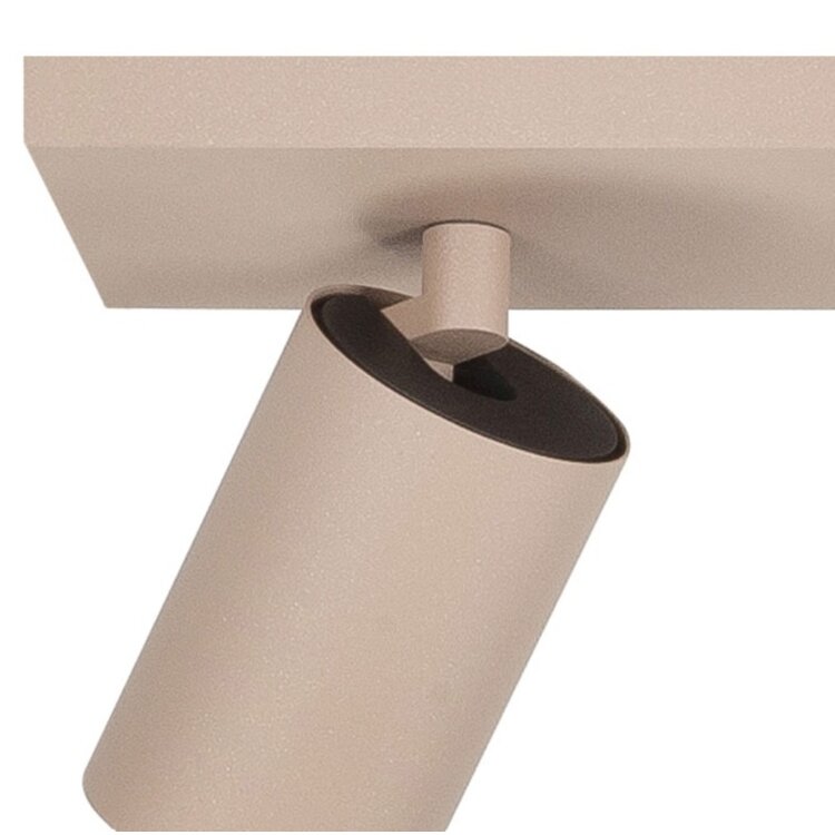 Highlight Mila Spot 2-lichts Rechthoek Beige – Draaibaar & Kantelbaar – GU10