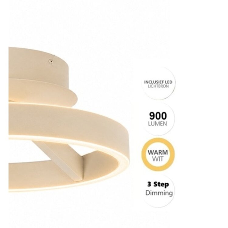 Freelight Pilota Plafondlamp Crème Ø30 cm LED 23W 2700K 900 Lumen 3-Staps Dimbaar