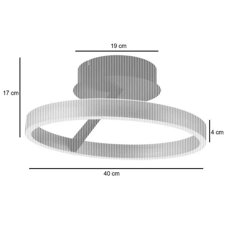 Freelight Pilota Plafondlamp Crème Ø40 cm LED 40W 2700K 1600 Lumen 3-Staps Dimbaar - Copy