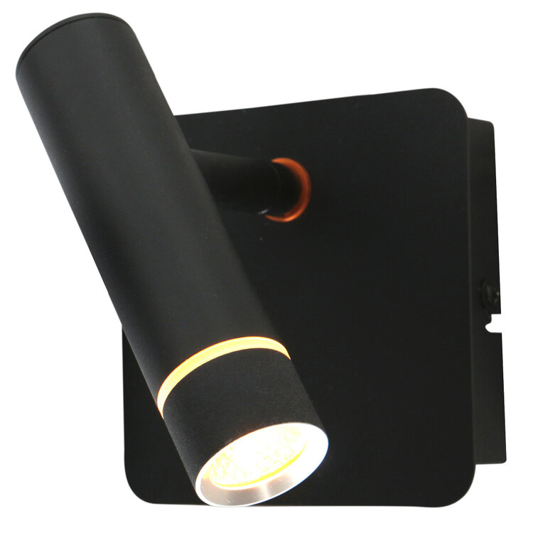 Steinhauer Wandlamp Volari Zwart Dim to Warm 1 Lichts 4712ZW