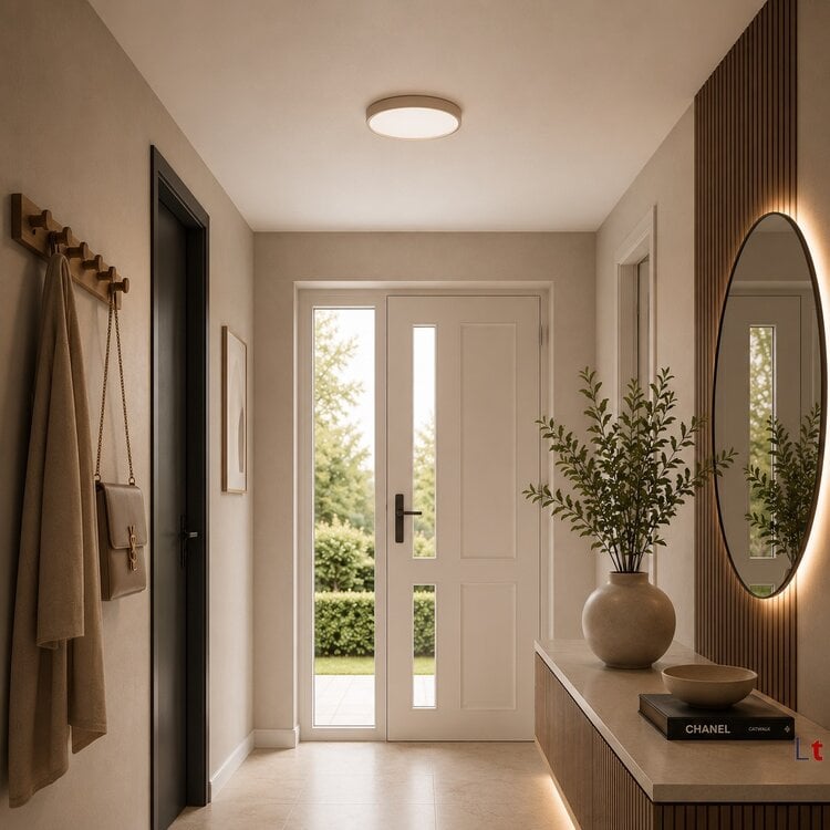 Highlight Piatto Plafondlamp Beige Ø 30,5 cm | Ultradunne LED Plafondlamp met 3-Staps Dimfunctie
