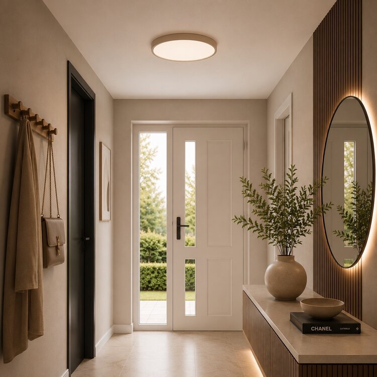 Highlight Piatto Plafondlamp Beige Ø 44,5 cm | Ultradunne LED Plafondlamp met 3-Staps Dimfunctie