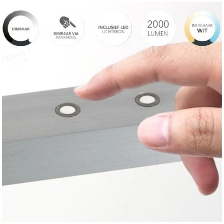 Steinhauer Bande 4906ST LED Hanglamp 80 cm Staal – Cable Lift – Touchdimmer – Instelbare Lichtkleur