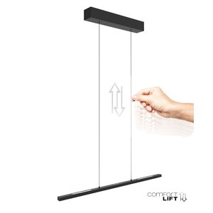 Steinhauer Bande LED Hanglamp 80 cm Zwart