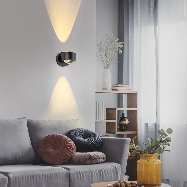 Oplaadbare Wandlamp Zwart Accu Led 2 Watt USB Magneet 3000K Afstandsbediening