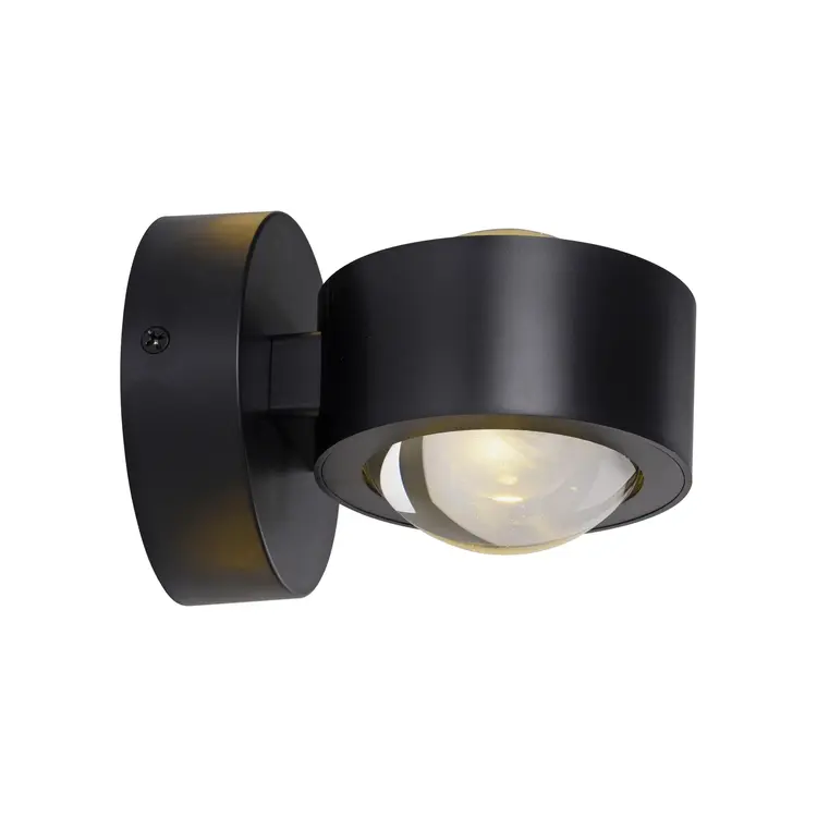 Oplaadbare Wandlamp Zwart Accu Led 2 Watt USB Magneet 3000K Afstandsbediening