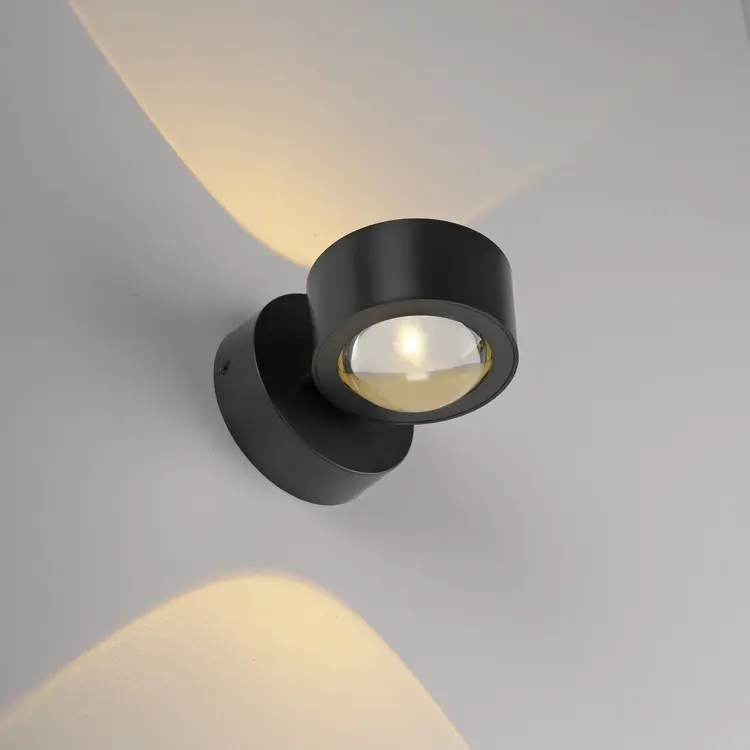 Oplaadbare Wandlamp Zwart Accu Led 2 Watt USB Magneet 3000K Afstandsbediening