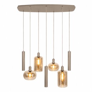 Hanglamp Serene Beige 4+3 Lichts