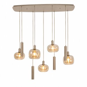 Hanglamp Serene Beige 5+4 Lichts