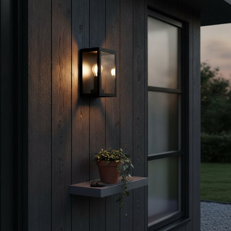 Buitenlamp Rowin Zwart 25cm