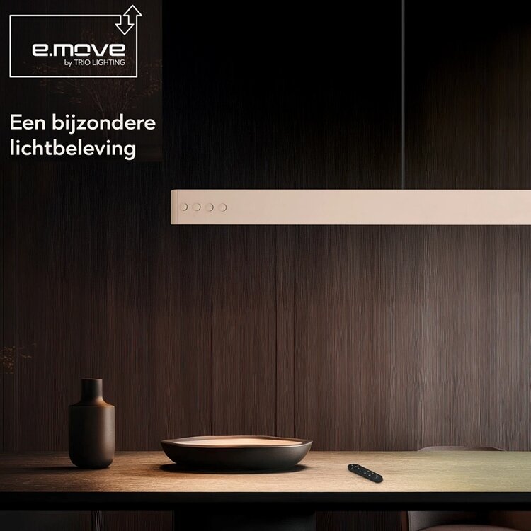 Trio DONEGAL Hanglamp Beige 150 cm E-Move Afstandsbediening 40W 4650lm 2700 - 6500K