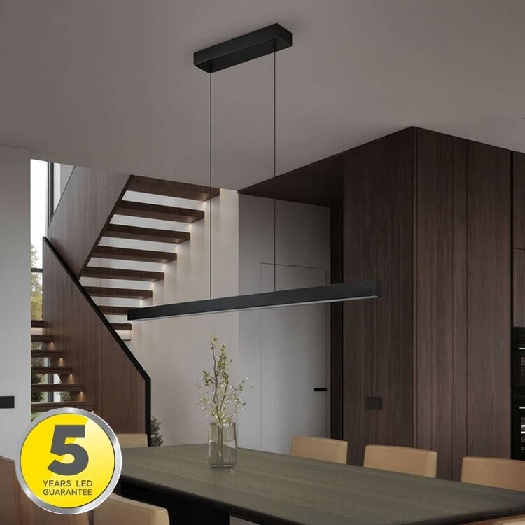 TRIO Trio DONEGAL Hanglamp Zwart 150 cm E-Move Afstandsbediening 40W 4650lm 2700 - 6500K