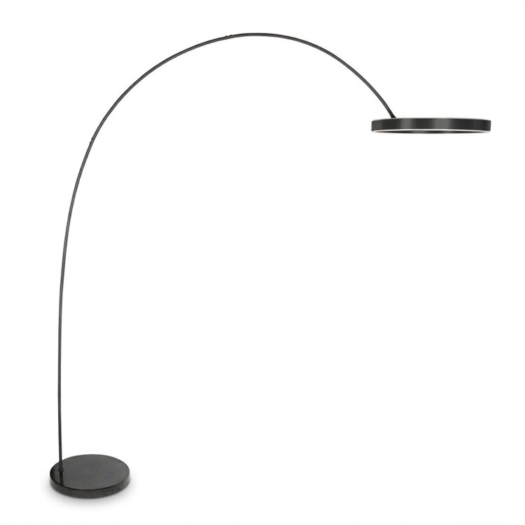 Mexlite Luna-Arc Zwarte Booglamp Dimbaar & Afstandsbediening 4324ZW