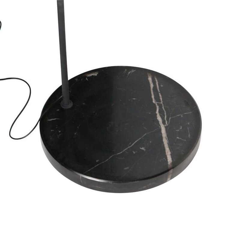Mexlite Luna-Arc Zwarte Booglamp Dimbaar & Afstandsbediening 4324ZW