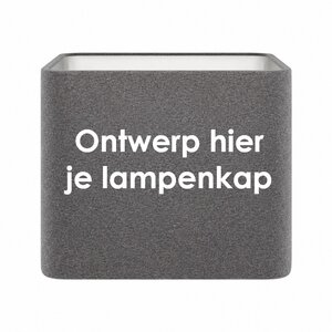 Vierkante lampenkap op maat Kubus met Ronde Hoeken