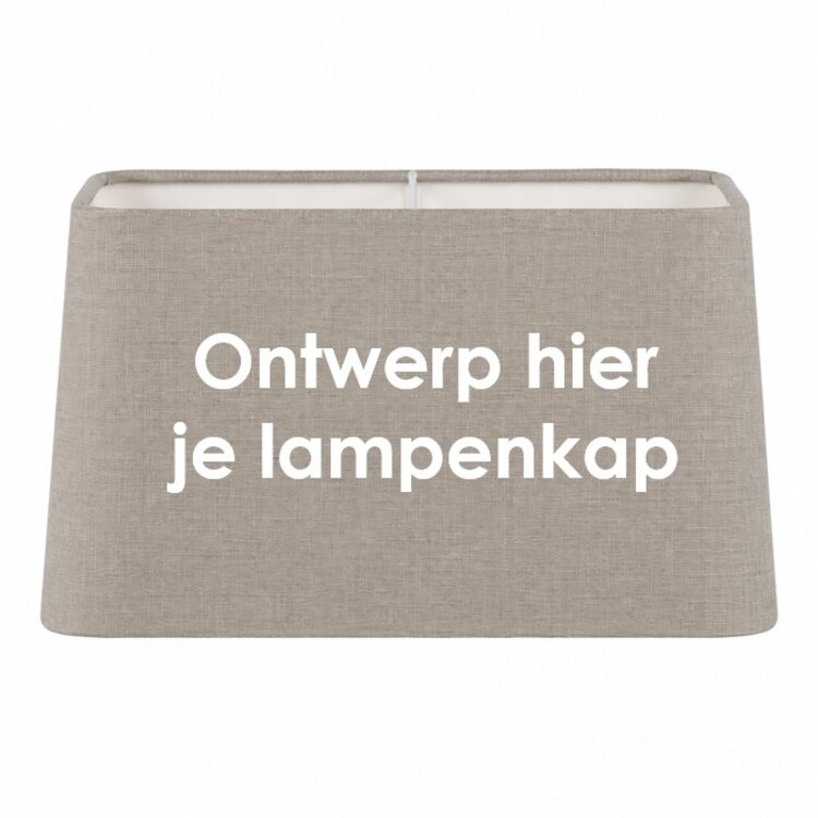Rechthoekige lampenkap op maat met Ronde Hoeken - Handgemaakt in Nederland