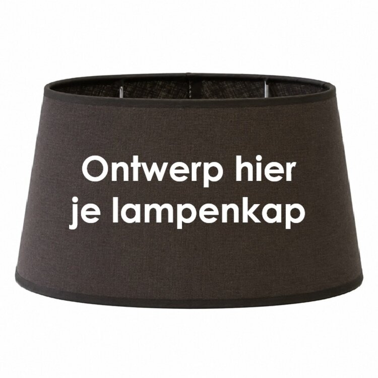 Ovale lampenkap op maat Ovaal Schuin - Handgemaakt in Nederland