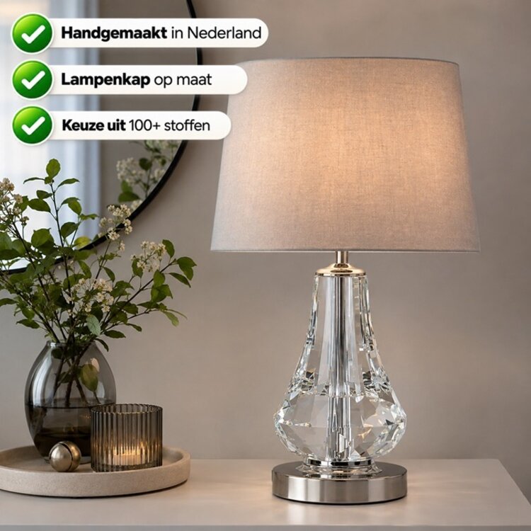 Ovale lampenkap op maat Ovaal Schuin - Handgemaakt in Nederland