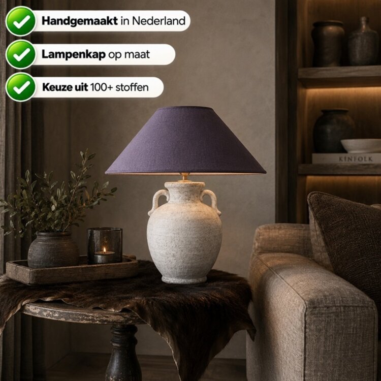 Ronde lampenkap op maat Punt - Handgemaakt in Nederland
