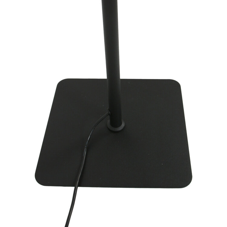 Steinhauer Vloerlamp Belluno Zwart/Messing 3 Lichts Amber Glas H 150cm