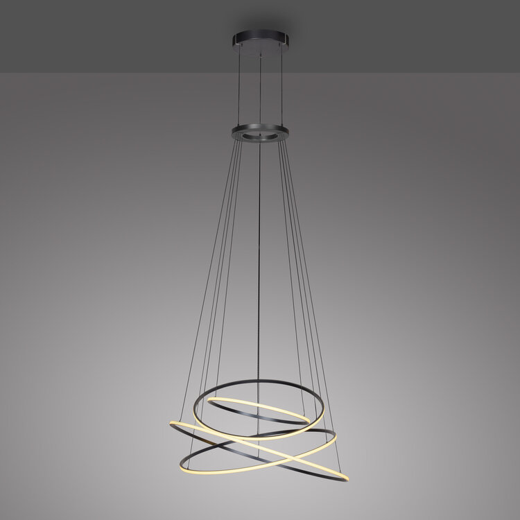 Neuhaus PURE Hanglamp E-Flying Rings Mystic Grey Ø 110cm