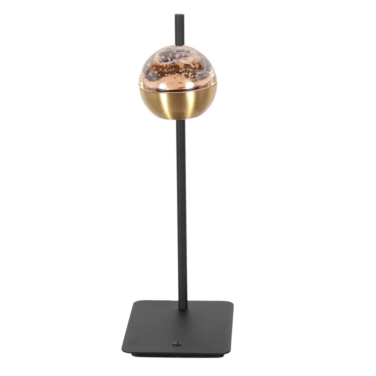 783 Belluno 4589ME – Zwart Messing tafellamp met dimfunctie