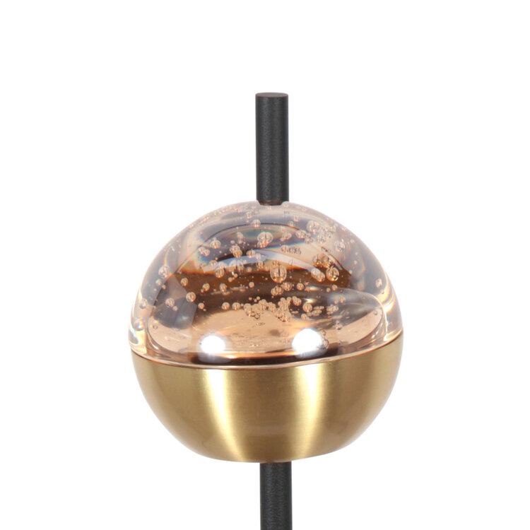 783 Belluno 4589ME – Zwart Messing tafellamp met dimfunctie