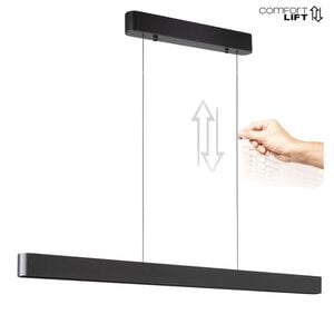 Hanglamp Quinn Up & Down 118cm Mat Zwart